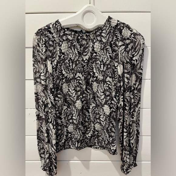 Smocked Print Blouse - Part Two (Size 34 / XS) - Picture 1 of 10